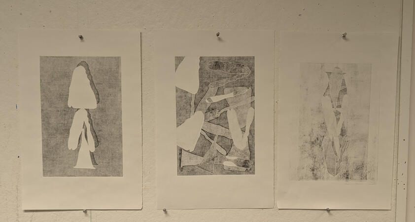 three monoprints