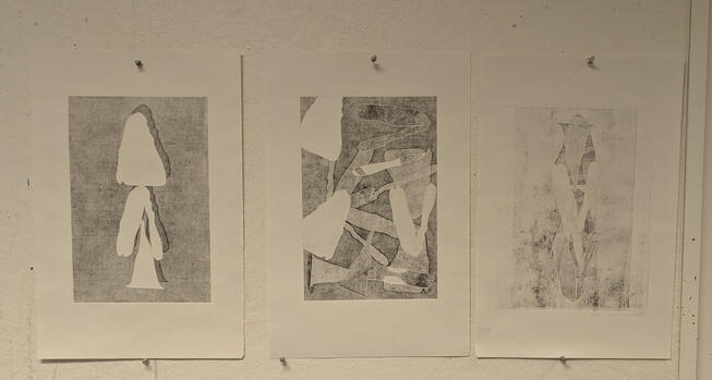 three monoprints